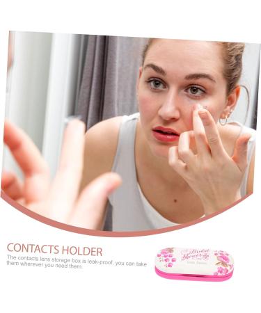 JECOMPRIS Double-Layer Glasses Case & Contact Lens Travel Set - Mini Storage Box Solution & Accessories - FiligreeTui Haupt Rosa 16.5x7x5.5cm - International Shipping Available - Buy Online on GoSupps.com