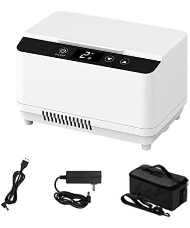 Car Medication Fridge Diabetic Portable Insulin Cooler Refrigerator Outdoor Medical Organize Cooling Box With LED Display And Battery 230x145x145mm No battery