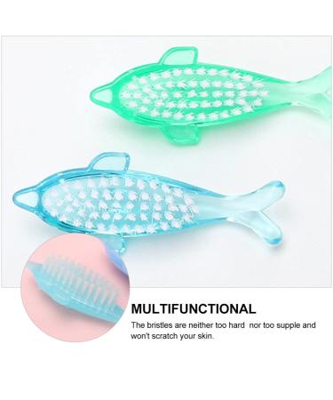 Lurrose 4pcs Nail Brushes Set - Delphin Form Cleaning Brushes for Toenails & Fingernails | Nail Art Tools in Random Colors - Ideal for Nail Peeling & Cleaning - Buy Online on GoSupps.com