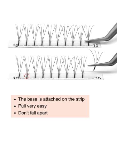 Premade Volume Eyelash Extensions 6D Long Stem Fans .07 .10 - C D Pre made Lash Fans Mix 9-16 (10mm) - Buy Online on GoSupps.com