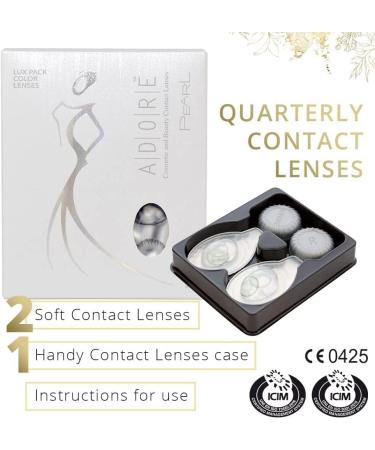 ADORE Colored Contact Lenses - Graded BC 8.6mm Dia 14.0mm +1.75 Dioptria | Trimestral 90 Days | Green/Pearl - Shop Internationally! - Buy Online on GoSupps.com