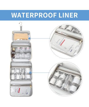 SHENHU Beige Toiletry Bag with Hanging Hook - Water-resistant Travel Makeup Organizer for Women - Buy Online on GoSupps.com