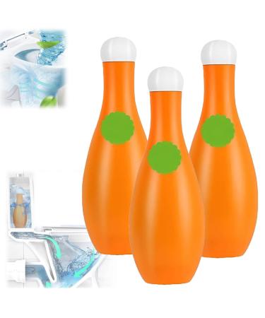 Bowling Blue Bubble Toilet Bowl Cleaner - Automatic Long-Lasting Toilet Bowl Cleaner in Bottle Toilet Cistern Fresheners Toilet Cleaner for Cistern Prevents Limescale 3Pcs