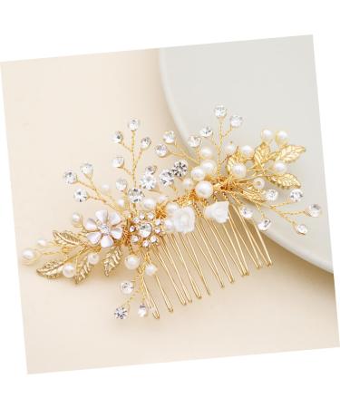 FRCOLOR Bridal Headwear Comb for bride bridal hair comb rhinestone bride wedding hair comb pearl floral pearl hair comb Rhinestone Comb manual Wedding Crystal Headpiece - Buy Online on GoSupps.com