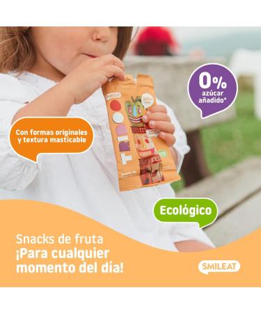  Smileat Smileat - Triboo Apple Flavored Fruit Snacks - Children's Appetizer - Alternative to Sweets and Treats - Ideal for Coles and Snacks - 25g - Buy Online on GoSupps.com