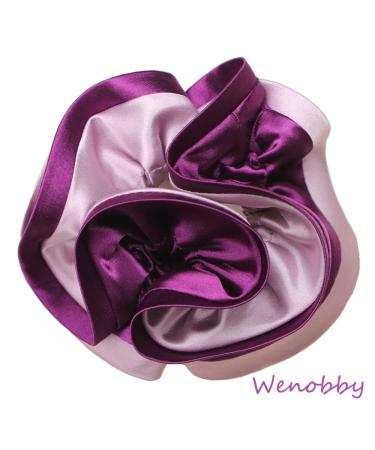 Wenobby Big Satin Silk Scrunchies for Women - Assorted Flower Hair Ties (4PCS) - Buy Online on GoSupps.com