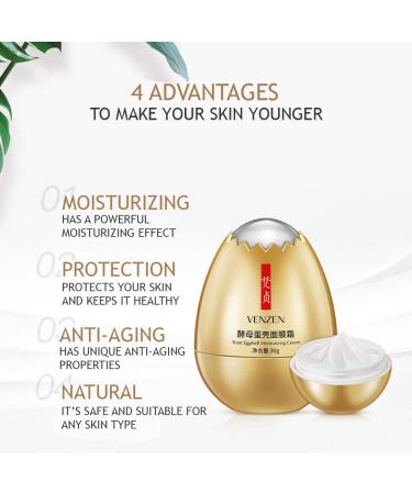 VENZEN Cream Yeast Eggshell - Anti-Aging Natural Soft Skin Essence | 30g - International Shipping Available - Buy Online on GoSupps.com