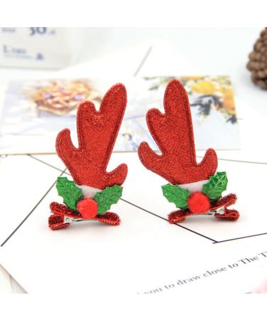 FRCOLOR 12 Pairs girls barrettes Deer Ears Hair Clips Glitter Reindeer Hair Clips reindeer barrettes Christmas Hairpin Antlers Hair Clips kids hairpin Miss headgear three-dimensional pu - Buy Online on GoSupps.com