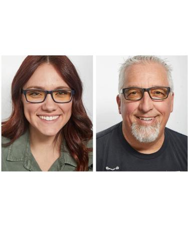 Readerest Blue Light Blocking Reading Glasses 2.25 Magnification | Computer Glasses for Men and Women | Anti Glare, Anti Eyestrain, UV Protection | Black/Blue 2.25x - Buy Online on GoSupps.com