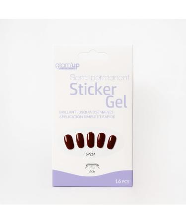  Glam Up Glam'Up Paris Semi-Permanent Gel Stickers Adhesive Gel Polish Professional Quality Long Lasting Up to 3 Weeks Quick and Easy Application 16 Items N SP214 Dark Red - Buy Online on GoSupps.com