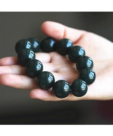 Natural Stone Bead Bracelet Men's Stone Bead Elastic Beaded Bracelet Men's Bracelet Jewelry Gift 14mm - Buy Online on GoSupps.com