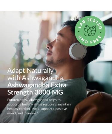 Futurebiotics Ashwagandha Capsules 3000mg - Natural Stress Relief & Mood Support Supplement | 360 Capsules - Buy Online on GoSupps.com