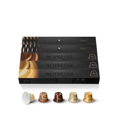 Nespresso Nespresso Original Barista Creations Bundle 50 Capsules - 10 x Light 10 x Dark 10 x Short 10 x Vanilla 10 x Caramel
