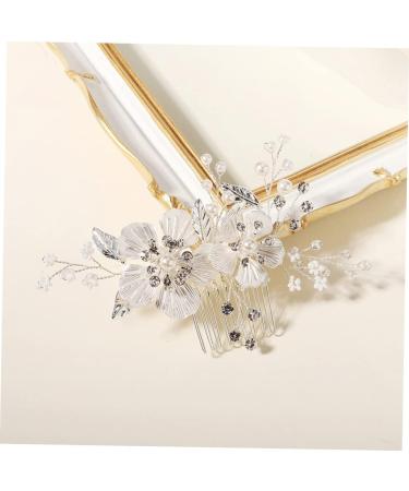 Angoily Bridal Hair Accessories Flower Hair Combs Wedding Headdress Red Flower Hair Comb Wedding Hair Clip Bridal Headpiece Pearl Tiara Abs Bridesmaid Hair up Mori Department - Buy Online on GoSupps.com