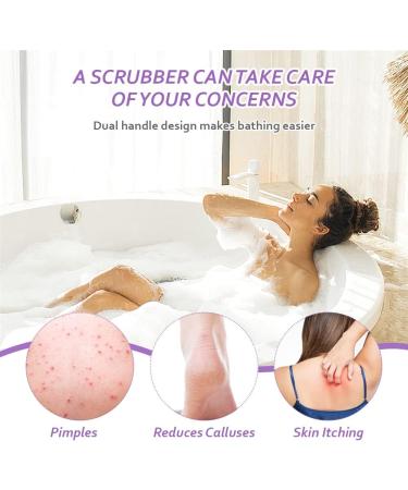 6Pc Exfoliating Back Scrubber Set with Handles - Body Exfoliator Washers & Bath Gloves for Skin Cleansing and Massage - Men and Women - Buy Online on GoSupps.com