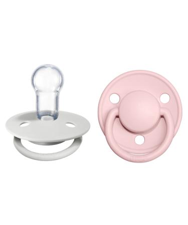 BIBSE de Lux Schnuller 2-pack BPA-free cherry shape nipple.Silicone made in Denmark.0-36 months (2-pack) Haze / Blossom 0-36 months (2 pack) Haze / Blossom