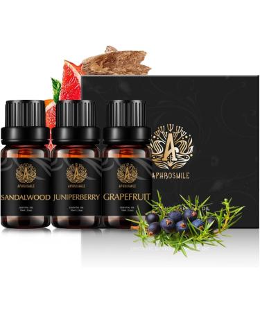 Aromatherapy Grapefruit Essential Oil Set for Diffuser 3X10ml 100% Pure Juniper Berry Essential Oil Kit for Humidifier-Grapefruit Juniper Berry Sandalwood Oil Set Aromatherapy Sandalwood Oil Kit - Buy Online on GoSupps.com
