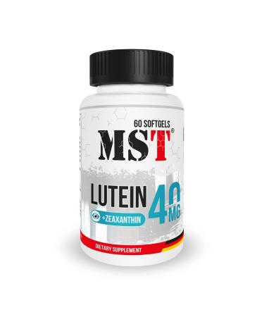 LUTEIN 40 MG HIGH DOSE | 60 CAPSULES | 1 CAPSULE PER DAY | WITH Zeaxanthin | MST NUTRITION GERMANY