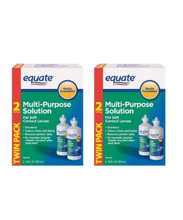 Equate - Multi-Purpose Contact Lenses Solution - 12 oz Each (2)