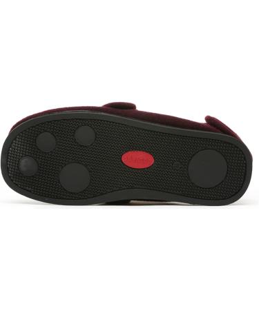 ZHENSI Women's Adjustable Slippers | Wide Memory Foam Non-Slip Shoes | Red B - Buy Online on GoSupps.com