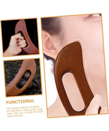 ADOCARN Home Tools Scraping Board & Roller Stick - Wooden Massage Tool 19x8cm for Pain Relief & Relaxation - Buy Online on GoSupps.com