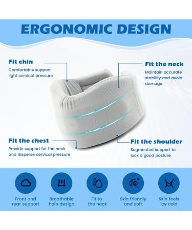 Neck Brace for Pain Relief & Support | Soft Cervical Collar for Sleeping | Large Size for Men & Women - Buy Online on GoSupps.com