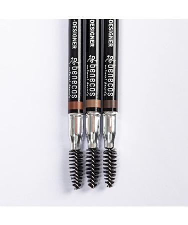 Benecos Eyebrow-Designer All-Natural Pencil & Brush - Soft Subtle Vegan Brown - Buy Online on GoSupps.com