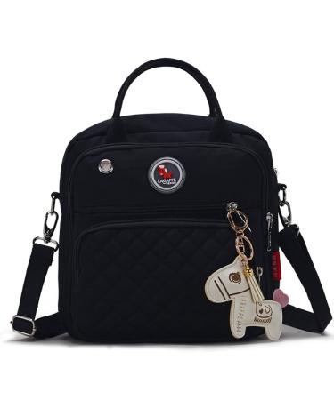 Small Waterproof Baby Diaper Bag Tote Messenger Backpack-Black - Buy Online on GoSupps.com