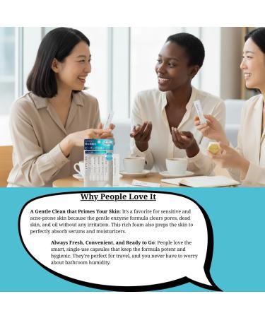 MENBLY Japanese Powder Face Wash 1 Pack- Powder Face Wash with Micro-Carbonated Bubbles - Exfoliating Cleanser for Deep Cleansing & Smooth Skin - Single-Use Sticks for Hygiene & Convenience - Buy Online on GoSupps.com