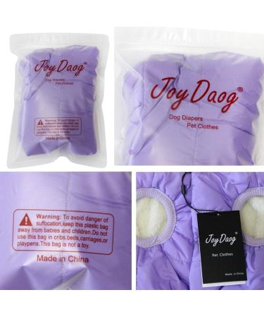 Joydaog Winter Dog Jacket - Lined Fleece Windproof & Soft Puppy Vest in Violet Size M - Ideal for Cold Weather - Buy Online on GoSupps.com