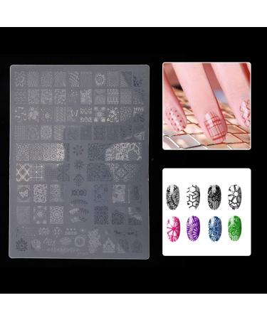 Nail Art Template Plastic Nail Stamping Plates Stencil Manicure Stamping Animal Flower Nail Art Stencil Versatility for Women Kid Art Decoration(XY-B02) - Buy Online on GoSupps.com