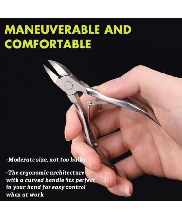 BEZOX Portable Nail Clipper - Surgical Stainless Steel Toenail Clippers for Thick Nails - Buy Online on GoSupps.com