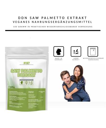 Buy 100g Pure Saw Palmetto Extract Powder - No Additives High Dosage Natural & Vegan - Serenoa Repens for Optimal Health - Buy Online on GoSupps.com