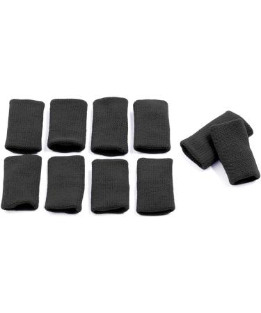 uxcell 10pcs Black Cotton Stretch Finger Sleeves | Anti-Dislocation Sport Support - Buy Online on GoSupps.com