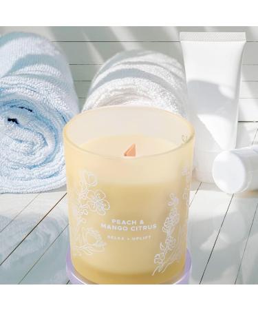 Large Peach Mango Tropical Citrus Candle - Natural Soy Aromatherapy Jar - Long Lasting 10.6 oz Fresh Summer Scent for Home - Perfect Gift for Men & Women - Buy Online on GoSupps.com