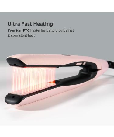 Buy Ros Sunset Flat Iron Hair Straightener - 2 in 1 Ionic Curler & Smoothing Tool Fast Heat Ceramic Dual Voltage for All Hair Types - International Shipping Available - Buy Online on GoSupps.com