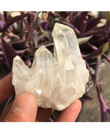 Natural Crystal Rough Beautiful White Flame Aura Quartz Crystal Cluster Specimen - Buy Online on GoSupps.com