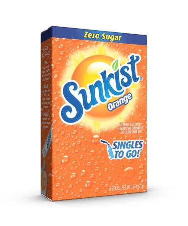 Sunkist Singles to Go Drink Mix Variety Pack - Orange, Grape, Pineapple, Lemon Lime, Strawberry, Red Punch - 6 Pack, 1 CT - Buy Online on GoSupps.com
