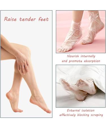 Liners Hand or Foot Disposable Thermal Heated Mitt Clear Plastic Disposable Booties Paraffin Bath Liners for Foot Pedicure Hot Spa Wax Treatment Foot Covers Bags(100Piece) - Buy Online on GoSupps.com