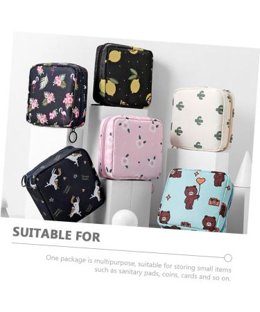 Buy Lurrose 8-Piece Storage Bags for Women's Bandages Napkins Lipstick & Travel Accessories - Durable Oxford Fabric Wallet for Girls - Buy Online on GoSupps.com