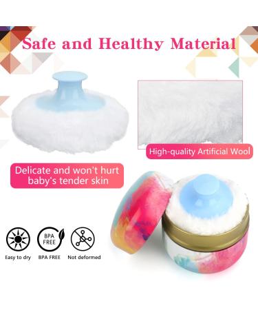 Lionvison Baby Powder Can - Travel Container for Body Powder | Soft Quaste Box for Talc & Loose Powder - Colorful & Convenient for Home & Travel - Buy Online on GoSupps.com