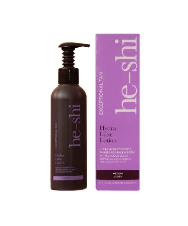 He-Shi Tanning Lotion - Natural Bronze Self Tan Lotion - Hydrating Self Tan Lotion for Face & Body - Quick Dry Formula - No Fake Tan Smell - Vegan & Cruelty Free (175ml)