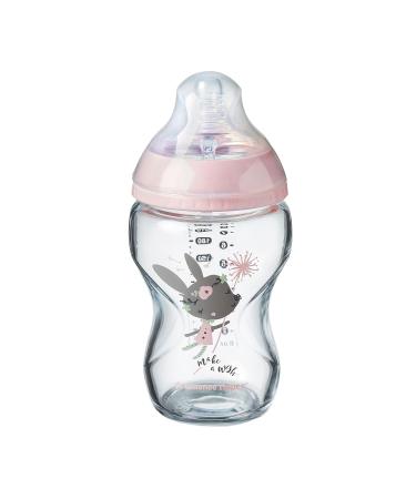 Tommee Tippee Closer to Nature Glass Baby Bottle - 250ml Slow Flow Breast-Like Teat with Anti-Colic Valve Colors May Vary - Buy Online Internationally - Buy Online on GoSupps.com