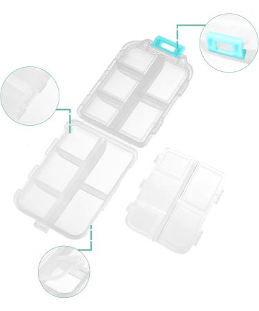 Zuihug Travel Pill Organizer - 10 Compartment Portable Pill Box Compact Wallet Holder Ideal for Storage - White - Buy Online on GoSupps.com