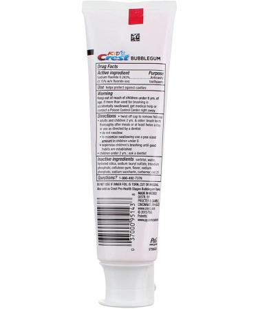 Crest Kid's Toothpaste Cavity Protection Gel Formula Bubblegum 4.2 Ounce - 6 Pack - Buy Online on GoSupps.com