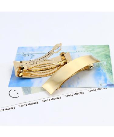 Cinaci 7pcs Elegant Gold Metal Hair Clips | Decorative Hairpins for Women & Girls - International Shipping Available - Buy Online on GoSupps.com