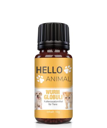 New: Helloanimal Wurm Globules for animals such as cats dogs rabbits and poultry - cure before during and after infestation natural means for stomach and intestine at worm infestation