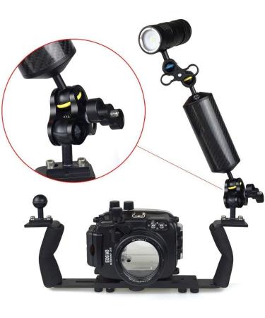 D60mm 8'' Carbon Fiber Underwater Float Arm for Diving Tray Video Light - 300g Buoyancy - Buy Online on GoSupps.com
