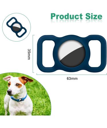 Ainiv Pet Protective Case for Apple Airtag GPS Finder Silicone Airtag Dog Cat Collar Holder Pet Loop Holder Safety and Anti-lost Air Tag Tracker Case for Apple Locator Tracker Blue - Buy Online on GoSupps.com