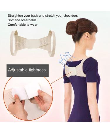 Hunchback Correction Belt & Shoulder Brace - Beige Lumbar Support Posture Corrector for Men & Women | Breathable Back Support - Buy Online on GoSupps.com